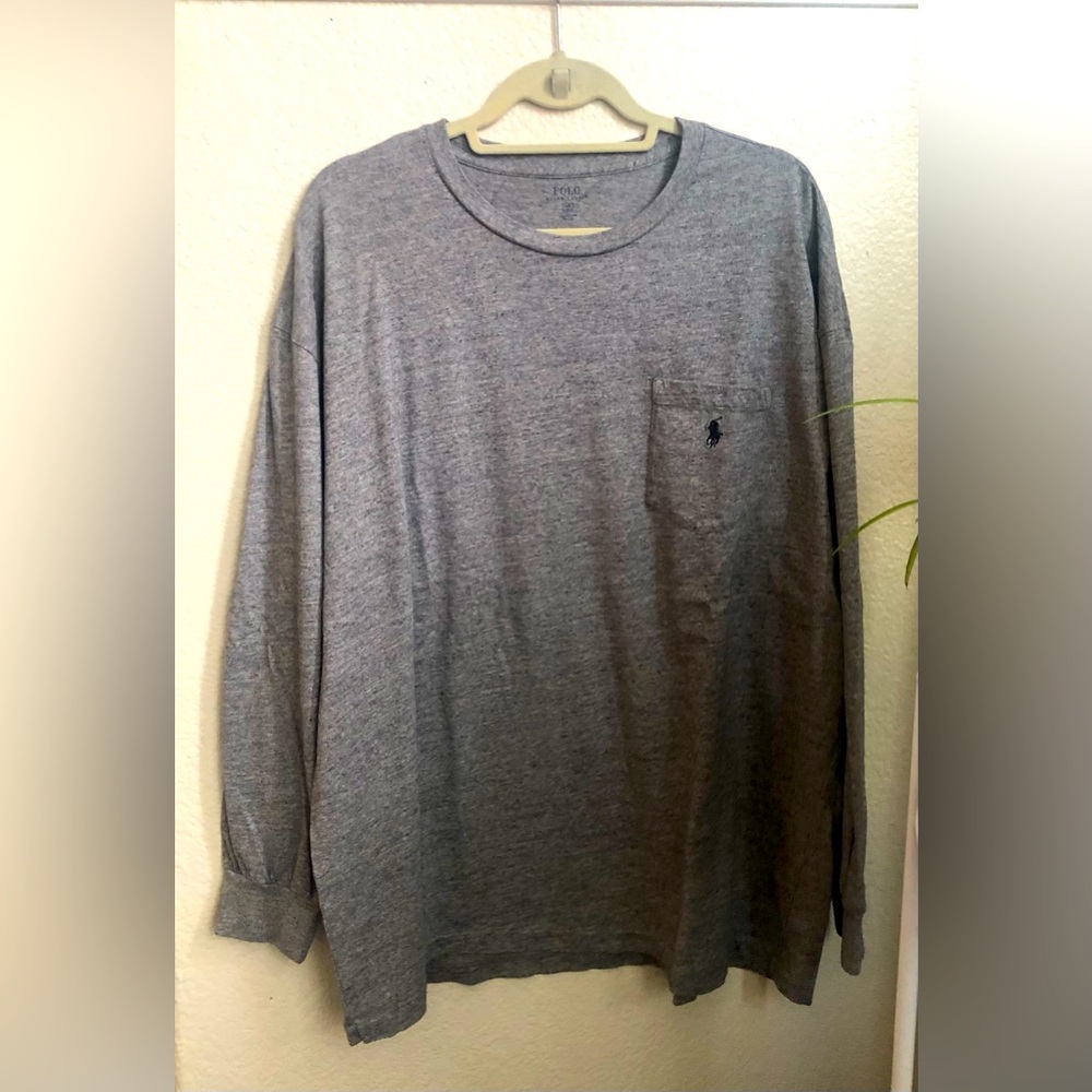 Pre-owned Heather Light gray Ralph Lauren Men’s Classic fit Pocket T-shirt